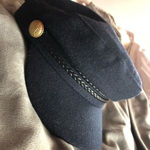 Navy Blue Sailor Blue Cap w/ Gold Studs